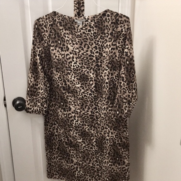 H&M Dresses & Skirts - H&M Cheetah Print Shift Dress 3/4 Sleeve